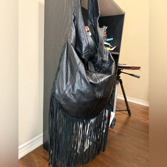 TaLuLa de la Lune Fringe Boho Leather purse - Picture 1 of 7